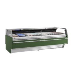 Vitrina expositora modular frío ventilado cristal bajo autoservicio